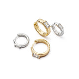 Daisy London | Polly Newman Mixed Metal Huggie Earring Stack