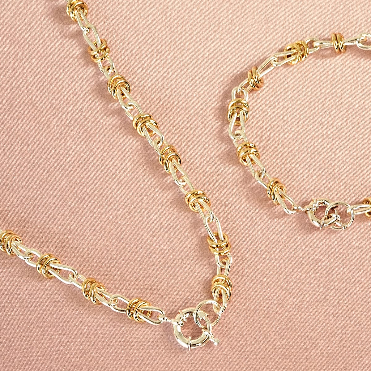 Daisy London | Polly Newman Mixed Metal Knot Chain Necklace
