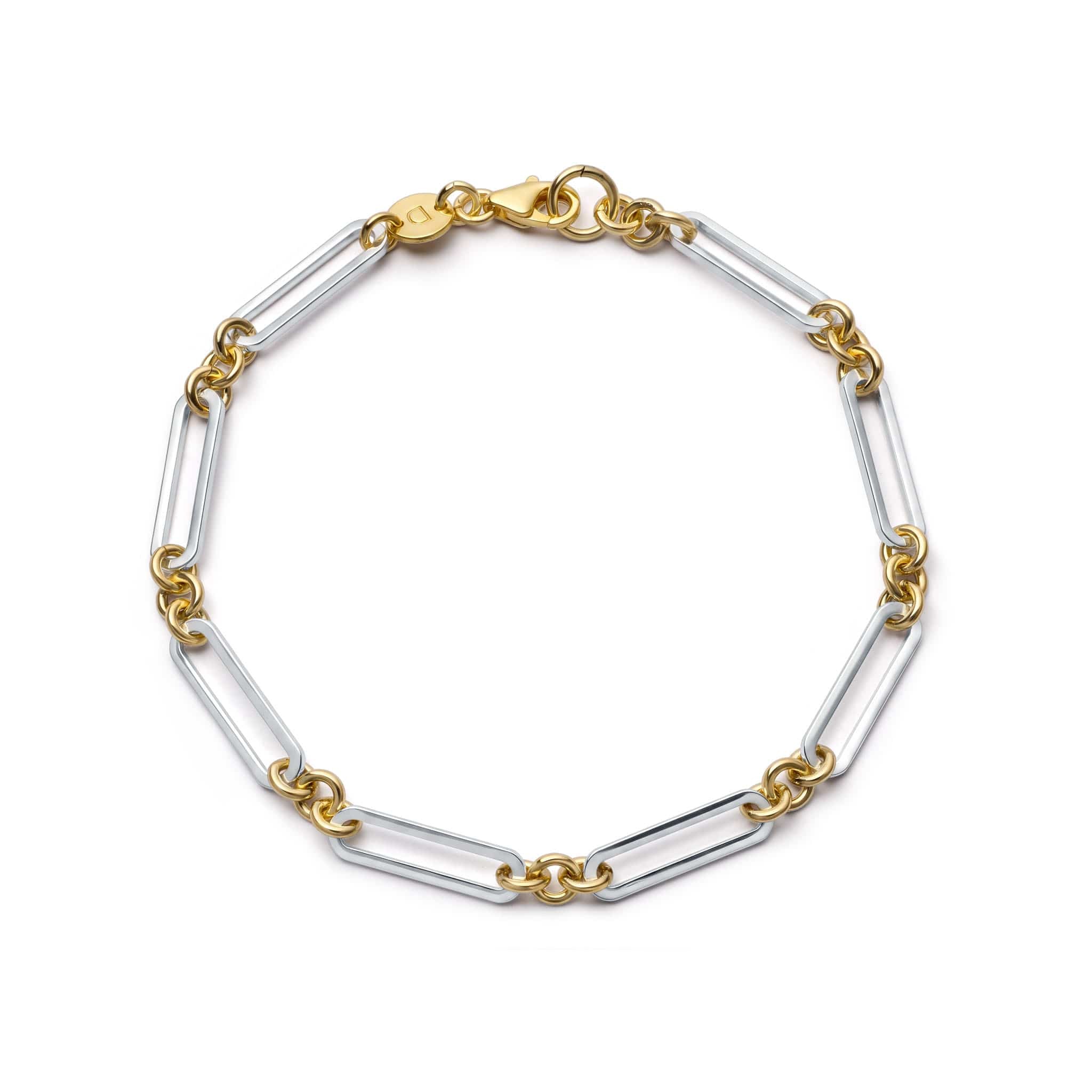 Daisy London | Polly Newman Mixed Metal Paperclip Chain Bracelet