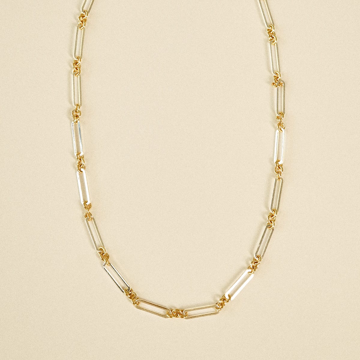 Daisy London | Polly Newman Mixed Metal Paperclip Chain Necklace