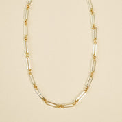 Daisy London | Polly Newman Mixed Metal Paperclip Chain Necklace