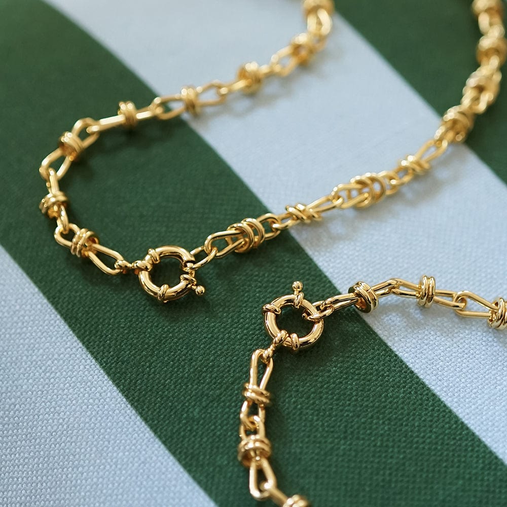 Daisy London | Polly Sayer Knot Chain Necklace - Gold Plate
