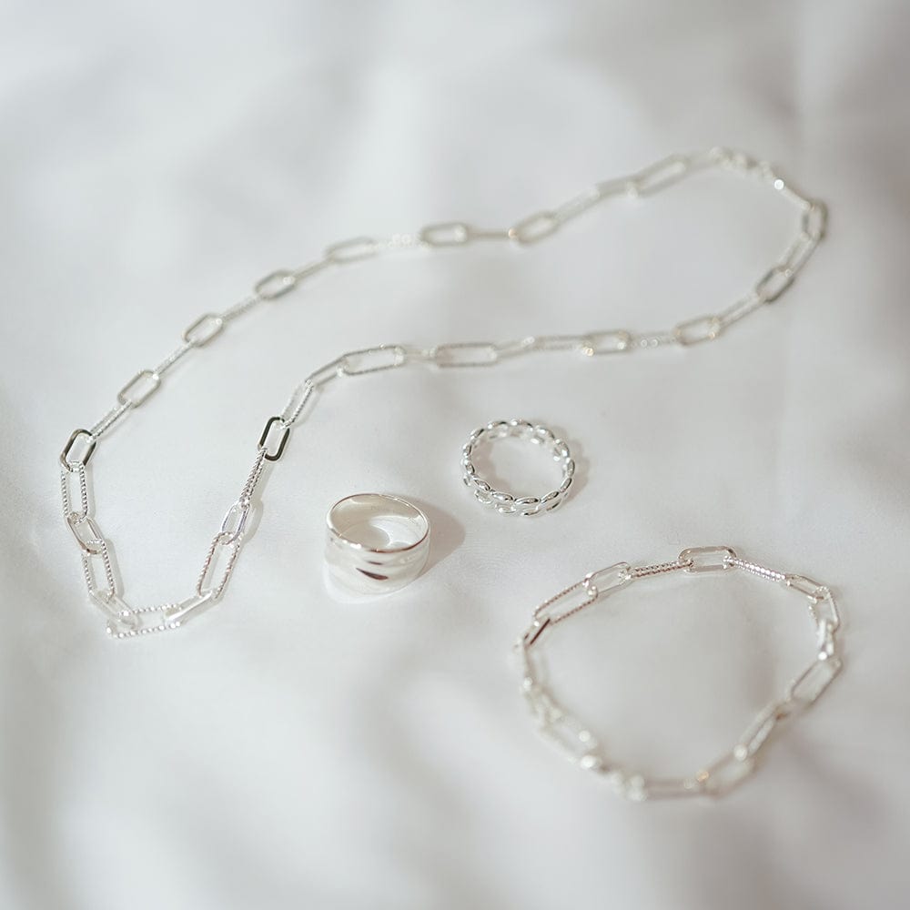 Daisy London | Polly Paperclip Chain Necklace Silver Plate
