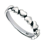 Penmans | Oxidised Multi Heart Ring