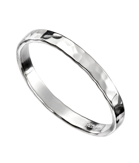 Penmans |  Thin Hammered Silver Ring