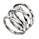 Penmans |  Hammered Wide Wrap Silver Ring