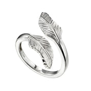 Penmans | Silver Feather Wrap Around Ring