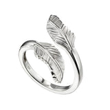 Penmans | Silver Feather Wrap Around Ring