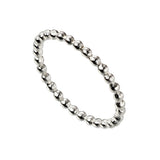 Penmans | Silver Beaded Thin Stacking Ring