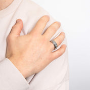 Fred Bennett | Stainless Steel Baguette Spinner Ring