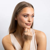 Diamonfire | Two Tone Created Sapphire 1/2 Eternity Ring