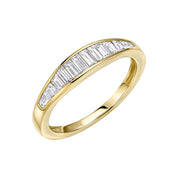 Diamonfire | Channel Set Gold plated Baguette Ring