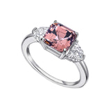 Diamonfire | Square Cut Trilogy Ring - Morganite Pink