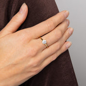 Diamonfire | 4 Claw Solitaire Ring - Gold Plate