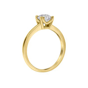 Diamonfire | 4 Claw Solitaire Ring - Gold Plate