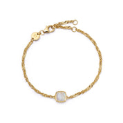 Daisy London | Moonstone June Birthstone Bracelet - Gold plate