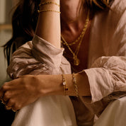 Daisy London | Moonstone June Birthstone Bracelet - Gold plate