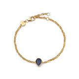 Daisy London | Sapphire September Birthstone Bracelet - Gold plate