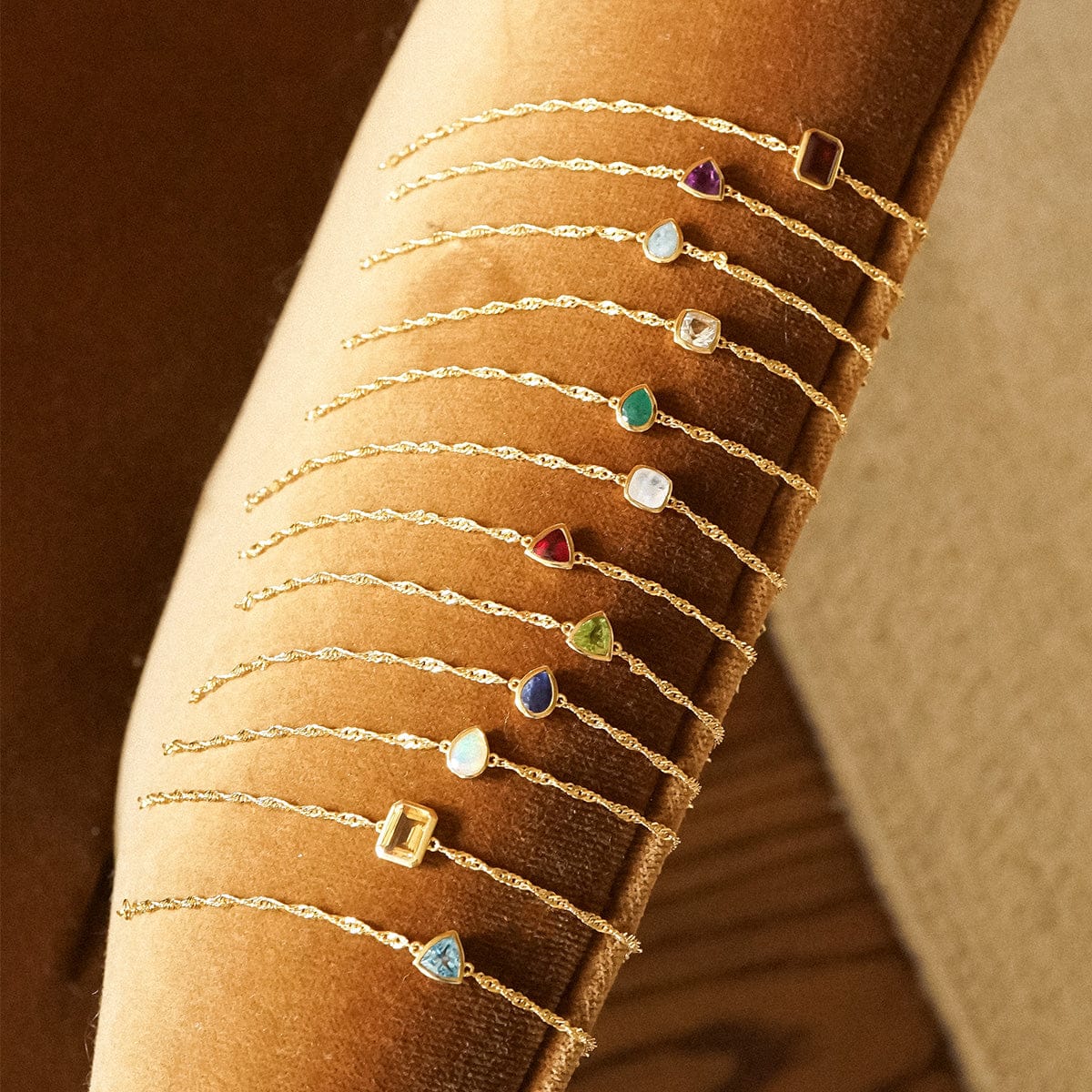 Daisy London | Sapphire September Birthstone Bracelet - Gold plate