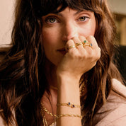 Daisy London | Sapphire September Birthstone Bracelet - Gold plate