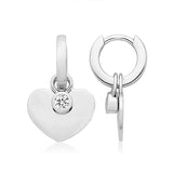 Penmans | Heart Drop Huggie Earrings