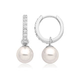 Penmans | Pearl Drop Huggie Earrings