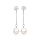 Penmans | Pearl Drop Cubic Zirconia Earrings
