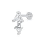 Scream Pretty |  Diamond Drop Single Flat Back Stud