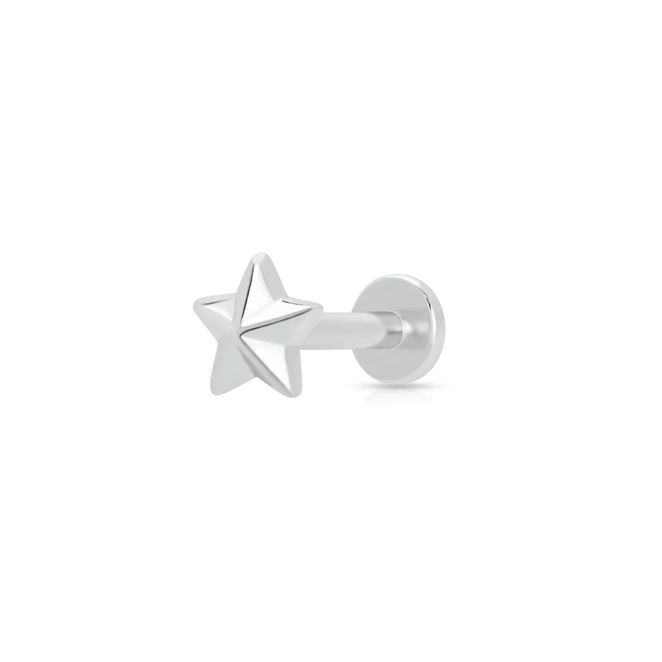 Scream Pretty |  Faceted Star Single Flat back Earring