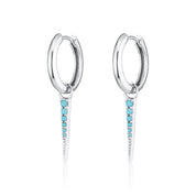 Scream Pretty | Turquoise Spike Charm Hoops