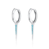 Scream Pretty | Turquoise Spike Charm Hoops