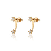 Scream Pretty | Sparkling Star Ear Jacket Earrings - Gold Plate