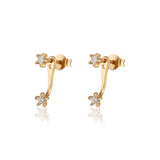 Scream Pretty | Sparkling Star Ear Jacket Earrings - Gold Plate