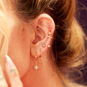 Scream Pretty | Sparkling Star Ear Jacket Earrings - Gold Plate
