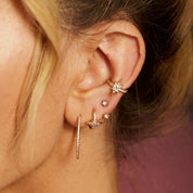 Scream Pretty | Sparkling Star Ear Jacket Earrings - Gold Plate