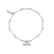 ChloBo | Dainty Moon Cut Sparkle T-Bar Bracelet