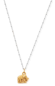 ChloBo | Gold & Silver Delicate Cube Elephant Necklace