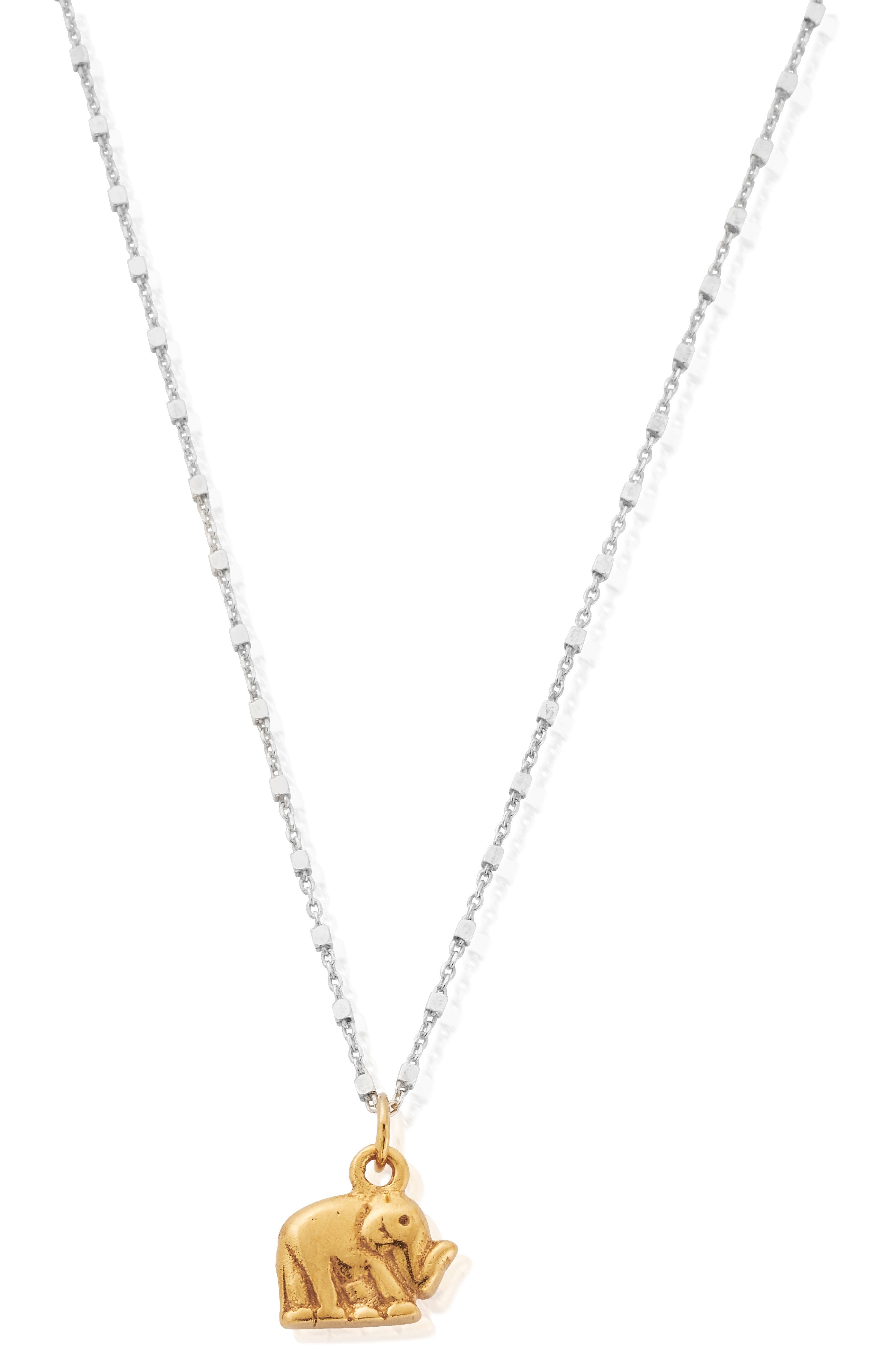 ChloBo | Gold & Silver Delicate Cube Elephant Necklace