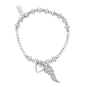 ChloBo | Pattern Noodle Disc Heart & Angel Wing Bracelet