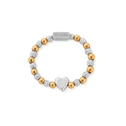 ChloBo | Gold & Silver Inset heart Ring