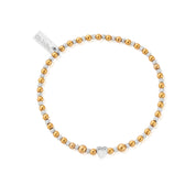 ChloBo | Gold & Silver Inset Heart Bracelet