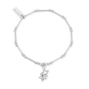 ChloBo | Dainty Moon Cut Sparkle Interlocking Star Bracelet