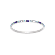 Bijoux De Mimi | Tanieta Silver Blue Organic Bangle