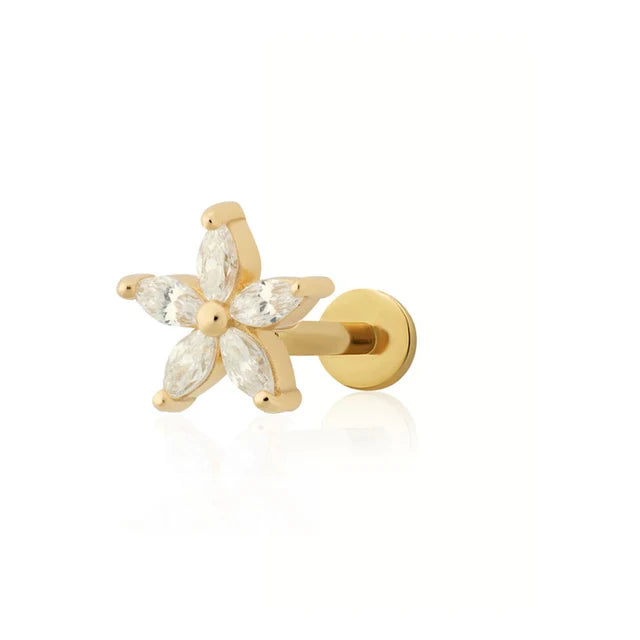 Scream Pretty | Sparkling Teeny Flower Flat Back Stud