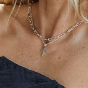 Daisy London | Polly Paperclip Chain Necklace Silver Plate