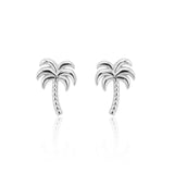 Scream Pretty |  Palm Tree Silver Earrings