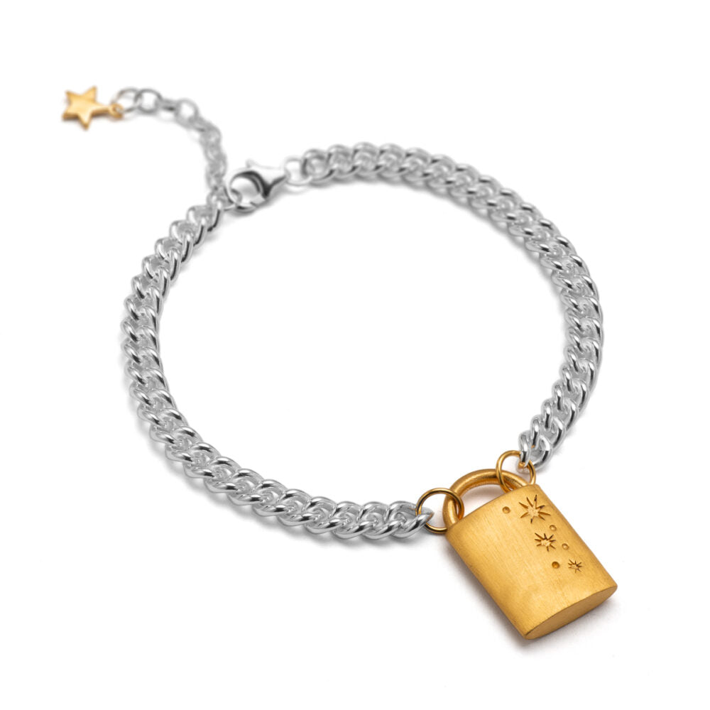 Chambers & Beau | Silver & Gold Padlock Bracelet