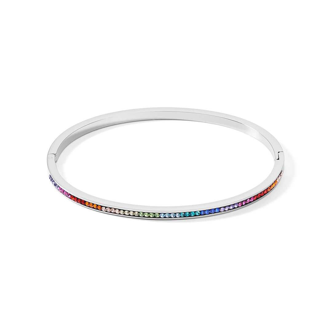 Coeur De Lion | Bangle Stainless Steel & multicolored crystals