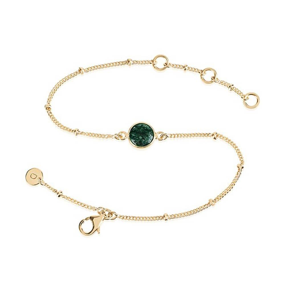 Daisy London |  Aventurine Healing Stone Bracelet - Gold plate