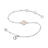 Daisy London |  Rose Quartz Healing Stone Sterling Silver Bracelet